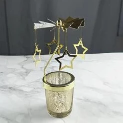 Rotary Candle Holder Christmas Spinning Candle Holders Metal Small Gift Gorgeous Home Decor For Birthday Wedding Party (Horse) -National Tree Company Sale Shop 41FL7sc3tsL. AC