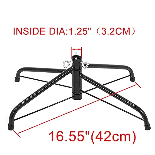 Christmas Tree Stand For Artificial Tree Folding Stand, Replacement Xmas Tree Stand Base For 4 Ft To 8.5Ft Artificial Trees,Fits 0.5-1.25 Inch Tree Pole,Black 4 Christmas Tree Stand For Artificial Tree Folding Stand, Replacement Xmas Tree Stand Base For 4 Ft To 8.5Ft Artificial Trees,Fits 0.5-1.25 Inch Tree Pole,Black - Image 2