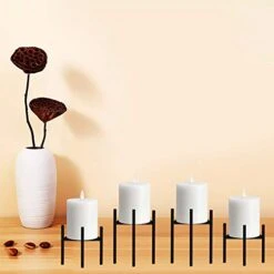 Jiyimi Christmas Black Candle Holders Set Of 4 For Table Centerpiece Geometric Straight Triangle Candlestick Holder Metal Iron Fireplace Candelabras Supports Ideal For Wax Pillar Candles 13 Jiyimi Christmas Black Candle Holders Set Of 4 For Table Centerpiece Geometric Straight Triangle Candlestick Holder Metal Iron Fireplace Candelabras Supports Ideal For Wax Pillar Candles -National Tree Company Sale Shop 41HHxpH0SkL