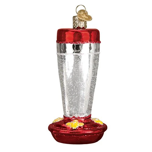 Old World Christmas Bird Watcher Collection Glass Blown Ornaments For Christmas Tree, Hummingbird Feeder 3 Old World Christmas Bird Watcher Collection Glass Blown Ornaments For Christmas Tree, Hummingbird Feeder