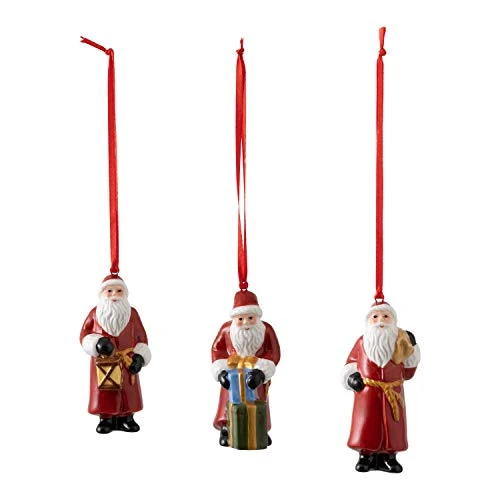 Villeroy & Boch Nostalgic Ornaments Santa Claus Set Of 3, 8x3,5cm, White 3 Villeroy & Boch Nostalgic Ornaments Santa Claus Set Of 3, 8x3,5cm, White