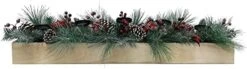 Fraser Hill Farm 42" Christmas Holiday 5 Candle Holder Centerpiece With Pine, Red Berries And Gold Leaf Accents, FF042CHTT003-0GR -National Tree Company Sale Shop 41Ik7WIyQPL. AC