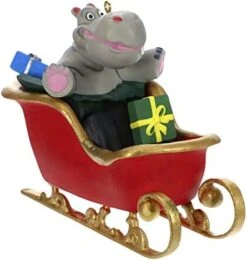 Hallmark Keepsake 1999QGO2167 Ornament 2019 Year Dated Hippo In Sleigh Musical (Plays I Want A Hippopotamus For Christmas Song) -National Tree Company Sale Shop 41J2RA2edmL. AC