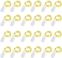 24 Pack Fairy Lights Battery Operated 6.6ft 20 Led Mini String Lights Silver Wire Starry Lights For DIY Wedding Party Festival Halloween Christmas (Cool White) -National Tree Company Sale Shop 41JJxXtCML. AC