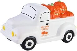 Mr. Christmas Illuminated Pumpkin Halloween Decorations - 4" X 4.75" X 4.25" | Ceramic - Multicolor | Pack Of 3 -National Tree Company Sale Shop 41JaDDc0fhL. AC