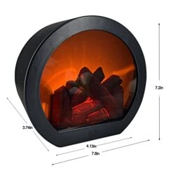 GSY Fireplace Decorative Lantern , Fireplace Light LED Simulation Log Flame Effect , Touch Switch And USB Powered Fireplace Lantern For Home Decor Indoor Christmas Ornament -National Tree Company Sale Shop 41JclwindTL