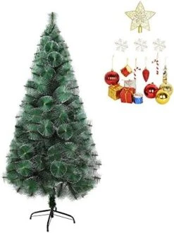 LUCKYERMORE 6ft Christmas Tree With 212 Gold Flocked Tips, Small Flock Xmas Tree With Christmas Tree Topper And Decorations 20 LUCKYERMORE 6ft Christmas Tree With 212 Gold Flocked Tips, Small Flock Xmas Tree With Christmas Tree Topper And Decorations -National Tree Company Sale Shop 41K0C5zI75L. AC