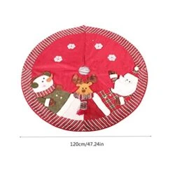 Event Planner Organizer Bag Tree Decoration 120cm Snowman Deer Santa Knitted Christmas Tree Skirt Christmas Decorations Event Wristbands (Red, One Size) -National Tree Company Sale Shop 41K0F3UtWpL