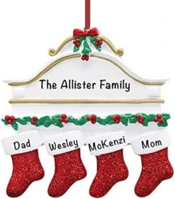 Personalized Christmas Ornaments Family Of 5 – Polyresin Red Stockings Family Ornament – Unique Family Christmas Ornaments 2022 – Gifts For Mom, Dad, Kids, Grandma, Grandpa – Durable Family Décor -National Tree Company Sale Shop 41KMZKhX1YL. AC