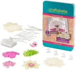Craftabelle – Fairy Lights Creation Kit – DIY Twinkle Lights For Bedroom – 7pc String Light Set With Accessories – DIY Arts & Crafts For Kids Aged 8 Years + -National Tree Company Sale Shop 41KNR765sL. AC