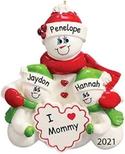 Personalized Family Christmas Ornament 2022 - Family Ornament 2022 Family Of 3 - I Love Mommy Single Parent Ornament Single Mom Family Christmas Ornaments - Free Customization -National Tree Company Sale Shop 41L3p1JvnyL. AC