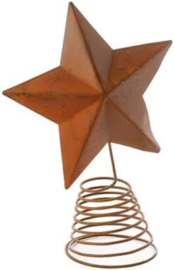 Rusted Barn Star On Coiled Spring For Tree Topping, Displaying And Decorating -National Tree Company Sale Shop 41LW4GeQVL. AC