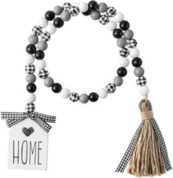 Christmas Wood Garland Beads Red, Christmas Grinch Signs For Tree New Years Tray Farmhouse Decor Wall Hanging Ornaments -National Tree Company Sale Shop 41M KJYlwbL. AC