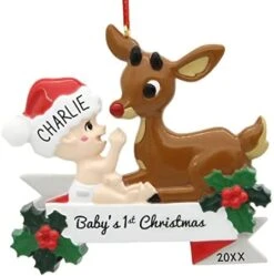Personalized Baby's 1st Christmas Snowman Ornament (Blue) -National Tree Company Sale Shop 41MEqr70DLL. AC