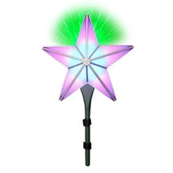 BlissLights Shining Star Christmas Tree Topper - Multicolored LED Lighted Show Decoration, Indoor Holiday Projector Lighting