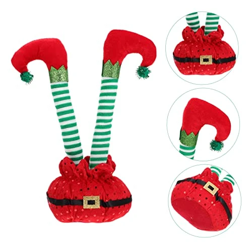 Abaodam 5pcs Christmas Elf Legs Statue Decor Astetic Room Decor Dining Table Centerpieces Festival Desktop Decorations Cotton Christmas Ornaments Elf Leg Adornment Red Chic 3 Abaodam 5pcs Christmas Elf Legs Statue Decor Astetic Room Decor Dining Table Centerpieces Festival Desktop Decorations Cotton Christmas Ornaments Elf Leg Adornment Red Chic - Image 2