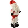 WeRChristmas Large Free Standing Father Christmas Santa Claus Floor Decoration With Extendable Legs In Red & White Tartan - Height 50-100cm, Youth 11-13, Red