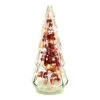 Dohance 11" LED Tower Glass Desktop Christmas Tree, Glass Xmas Tree Christmas Ornaments Set With Artificial Berries And Xmas Old Man Decor, 2 Style LED Modes, Home Table Decor Festive Gift -National Tree Company Sale Shop 41NBdtBhgAL
