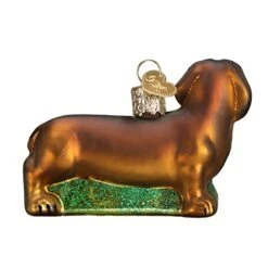 Old World Christmas Dog Collection Glass Blown Ornaments For Christmas Tree Dachshund, Model:12219 -National Tree Company Sale Shop 41NM6GEBCLL