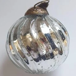 Set Of 4 Silver Mercury Glass Ornaments (3.15" Elegant Etched Ball) Perfect For Christmas Tree, Hanging Holiday Decoration, Gifts & Home Decor -National Tree Company Sale Shop 41O7jWU58CL. AC