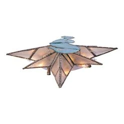 Kurt S. Adler Kurt Adler 10-Light Capiz Bethleham Star With Seahorse Treetop, Blue, White, Silver -National Tree Company Sale Shop 41OrafJeDwL