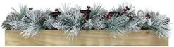 Fraser Hill Farm Glittery Pine Christmas Tabletop Candle Holder, 42 Inch Length | With White Berries And Ornament Balls | Holds 5 Pillar Candles | Perfect Holiday Decoration | F042CHTT008-0SN -National Tree Company Sale Shop 41PFLTesliL. AC