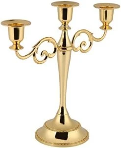 5 Arm Candle Holder, Metal Candelabra Candlestick Stand Home Decoration Centerpiece For Wedding Dinning Table Party Banquet Christmas - Gold -National Tree Company Sale Shop 41PFp67WZVL. AC