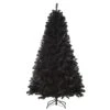 HOMCOM 6ft Artificial Christmas Tree Unlit Douglas Fir With Realistic Branches And 928 Tips, Black Halloween Style
