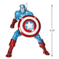 Hallmark Keepsake Christmas Ornament 2020, Marvel Captain America, Metal (4999QK1344) -National Tree Company Sale Shop 41PjZceNU7L
