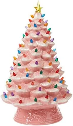 Mr. Christmas Nostalgic Ceramic Christmas Tree With LED Lights Indoor Decoration, 14 Inches, Green -National Tree Company Sale Shop 41Q5aM6rnhL. AC