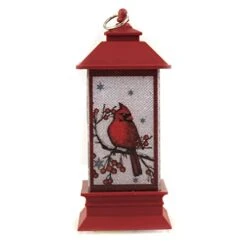 Roman Cardinal Lantern LED Light Up Christmas Ornament