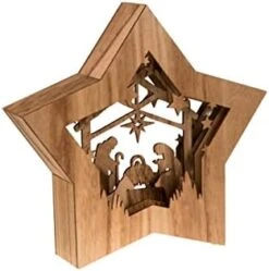 Clever Creations Wooden Star Shaped Nativity Scene Christmas Ornament, Festive LED Holiday Décor For Shelves And Tables, Joy 20 Clever Creations Wooden Star Shaped Nativity Scene Christmas Ornament, Festive LED Holiday Décor For Shelves And Tables, Joy -National Tree Company Sale Shop 41QZk VE2JL. AC