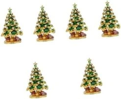 NOLITOY 4 Pcs Christmas Tree Jewelry Box Wedding Ring Holder Christmas Tree Ring Box Desktop Christmas Tree Plant Containers Pearl Trim Christmas Decor Xmas Tree Decor Home Storage Holder -National Tree Company Sale Shop 41QxPZ EKjL. AC
