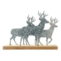 Glitzhome Christmas Table Decorations 12.81 Inches Metal Christmas Reindeer Decor Galvanized Deer Decoration For Home Country Christmas Decor Rustic Xmas Desk Decoration -National Tree Company Sale Shop 41R7nFfJN5L