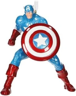 Hallmark Keepsake Christmas Ornament 2020, Marvel Captain America, Metal (4999QK1344) -National Tree Company Sale Shop 41Rs4gf6DjL. AC