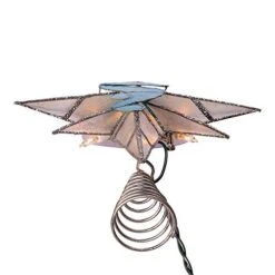 Kurt S. Adler Kurt Adler 10-Light Capiz Bethleham Star With Seahorse Treetop, Blue, White, Silver -National Tree Company Sale Shop 41TA2ys8gOL