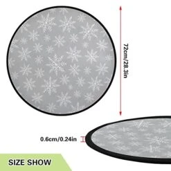 Susiyo Christmas Gray Snowflakes Pattern Christmas Tree Stand Mat 28.3inch Waterproof Floor Protector For Xmas Decorations -National Tree Company Sale Shop 41TTv7xDS8L
