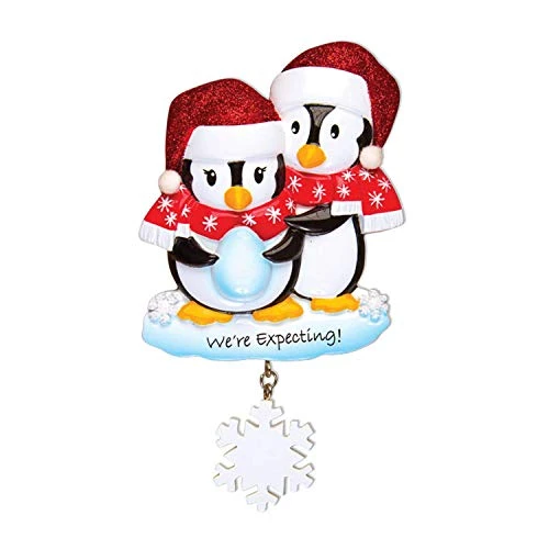 Personalized Baby Expecting Ornament 2022 - Pregnant Christmas Ornament 2022 - Penguins We're Expecting Christmas Ornament, Baby Bump Ornament, Baby Coming Ornament - Free Customization 5 Personalized Baby Expecting Ornament 2022 - Pregnant Christmas Ornament 2022 - Penguins We're Expecting Christmas Ornament, Baby Bump Ornament, Baby Coming Ornament - Free Customization - Image 3