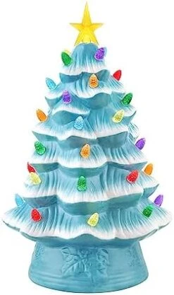 Mr. Christmas Nostalgic Ceramic Christmas Tree With LED Lights Indoor Decoration, 14 Inches, Green -National Tree Company Sale Shop 41TwDhjMVBL. AC