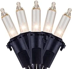 YULETIME Orange String Lights With Black Wire, 66 Feet 200 Count UL Certified Christmas Light, Pack Of 2 Sets 33 Ft 100 Amber Mini Light Set For Halloween Thanksgiving Holidays (Orange) -National Tree Company Sale Shop 41UzuiBD6aS. AC