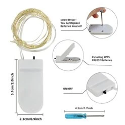 WERTIOO 24 Pack Fairy Lights Battery Operated, 6.5ft 20 LED String Lights Flexible Silver Wire Mini Fairy String Lights For Indoor Mason Jars Wedding Party Christmas Decor -National Tree Company Sale Shop 41VQymtUeIL