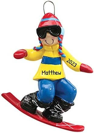 Personalized Snowboard Boy Christmas Tree Ornament 2021 - Athlete Man Yellow Red Blue Outfit Goggles Downhill Active Winter Game School Teacher Hobby Utah Ride Year Gear Burton - Free Customization 11 Personalized Snowboard Boy Christmas Tree Ornament 2021 - Athlete Man Yellow Red Blue Outfit Goggles Downhill Active Winter Game School Teacher Hobby Utah Ride Year Gear Burton - Free Customization - Image 9