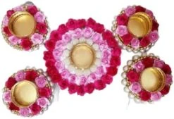 GENERIC India Gift HUB Handmade Tea Ligth Rangoli Set | Multi Design Festive Diyas| Tea Light Holders Housewarming Favors Outliner Decoration | Floral Mats Tea Party Floor Diwali Christmas Decor -National Tree Company Sale Shop 41WrJ3bZkL. AC