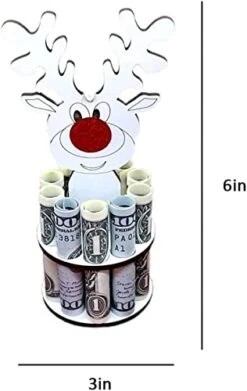 YWLETO Decor Christmas Unique Money Holder, 2022 New Unique Money Cake Christmas, Money Cake Christmas Ornaments, Unique Ideas Handmade Wooden Christmas Tree, For Family (Color : Moose) -National Tree Company Sale Shop 41XBPPDHM5L