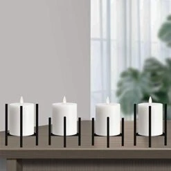 Jiyimi Christmas Black Candle Holders Set Of 4 For Table Centerpiece Geometric Straight Triangle Candlestick Holder Metal Iron Fireplace Candelabras Supports Ideal For Wax Pillar Candles 14 Jiyimi Christmas Black Candle Holders Set Of 4 For Table Centerpiece Geometric Straight Triangle Candlestick Holder Metal Iron Fireplace Candelabras Supports Ideal For Wax Pillar Candles -National Tree Company Sale Shop 41XTbLC9uhL