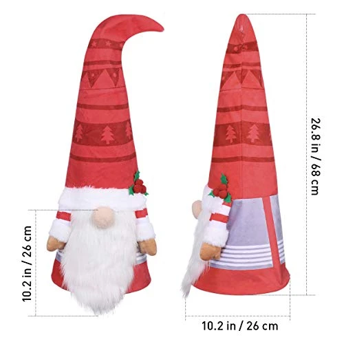 TOYANDONA Santa Gnome Christmas Tree Topper Large Swedish Tomte Gnome Christmas Tree Ornament Xmas Plush Gnome Winter Decoration Xmas Party Decoration Supplies 6 TOYANDONA Santa Gnome Christmas Tree Topper Large Swedish Tomte Gnome Christmas Tree Ornament Xmas Plush Gnome Winter Decoration Xmas Party Decoration Supplies - Image 4