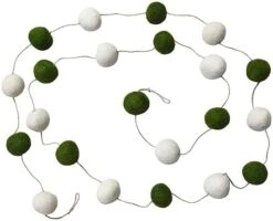De Kulture Handmade Premium Wool Felt Large POM POM Garland Eco Friendly Christmas Tree Ornament, Home Office Wedding Party Holiday Decoration Banner | 96 Inches (RED & Off White) -National Tree Company Sale Shop 41ZhXY3IPYL. AC
