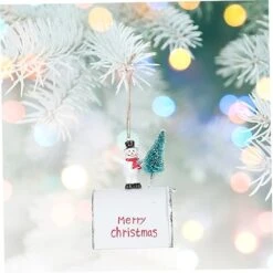 NOLITOY 2 Pcs Year Simulation Biscuit Santas Tinplate Mounted Holiday Signs Outdoor Pendant Decoration Simulated Christmas Crafts White Tree Home For Indoor Claus Xmas-Themed Merry Mail -National Tree Company Sale Shop 41bBL6aUHGL
