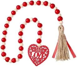 Christmas Wood Garland Beads Red, Christmas Grinch Signs For Tree New Years Tray Farmhouse Decor Wall Hanging Ornaments -National Tree Company Sale Shop 41bXH7I6pWL. AC