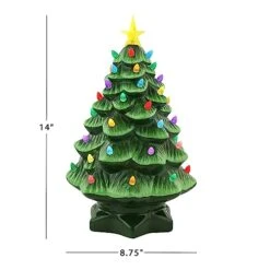 Mr. Christmas Nostalgic Ceramic Christmas Tree With LED Lights Indoor Decoration, 14 Inches, Green -National Tree Company Sale Shop 41bzsIywdUL